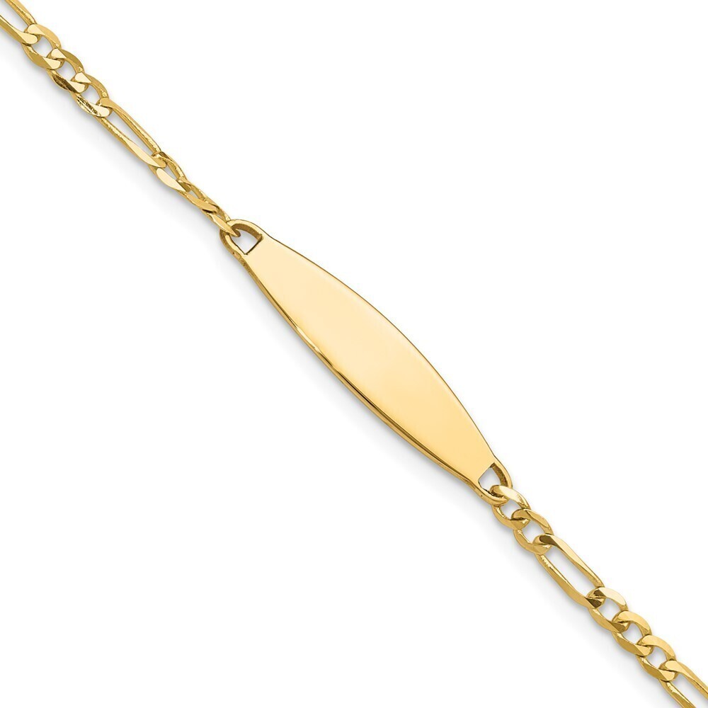 14k Yellow Gold Figaro ID Bracelet